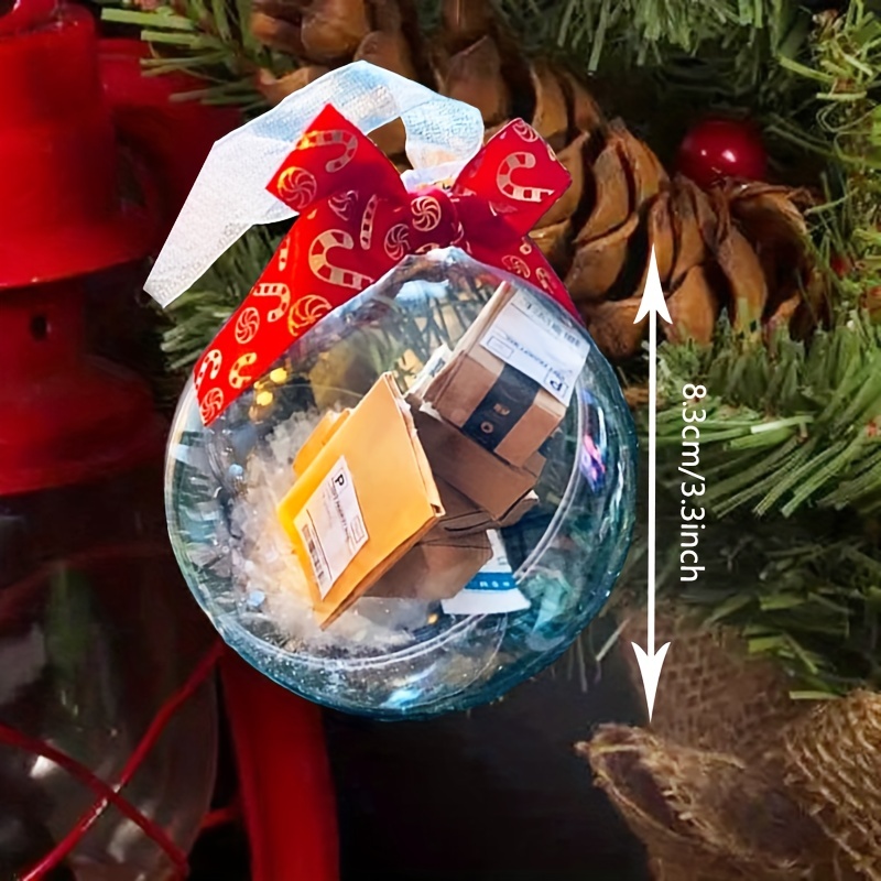 2023 Funny Christmas Tree Gift Ornament - Funny Mini Package Clear Ornament  Ball