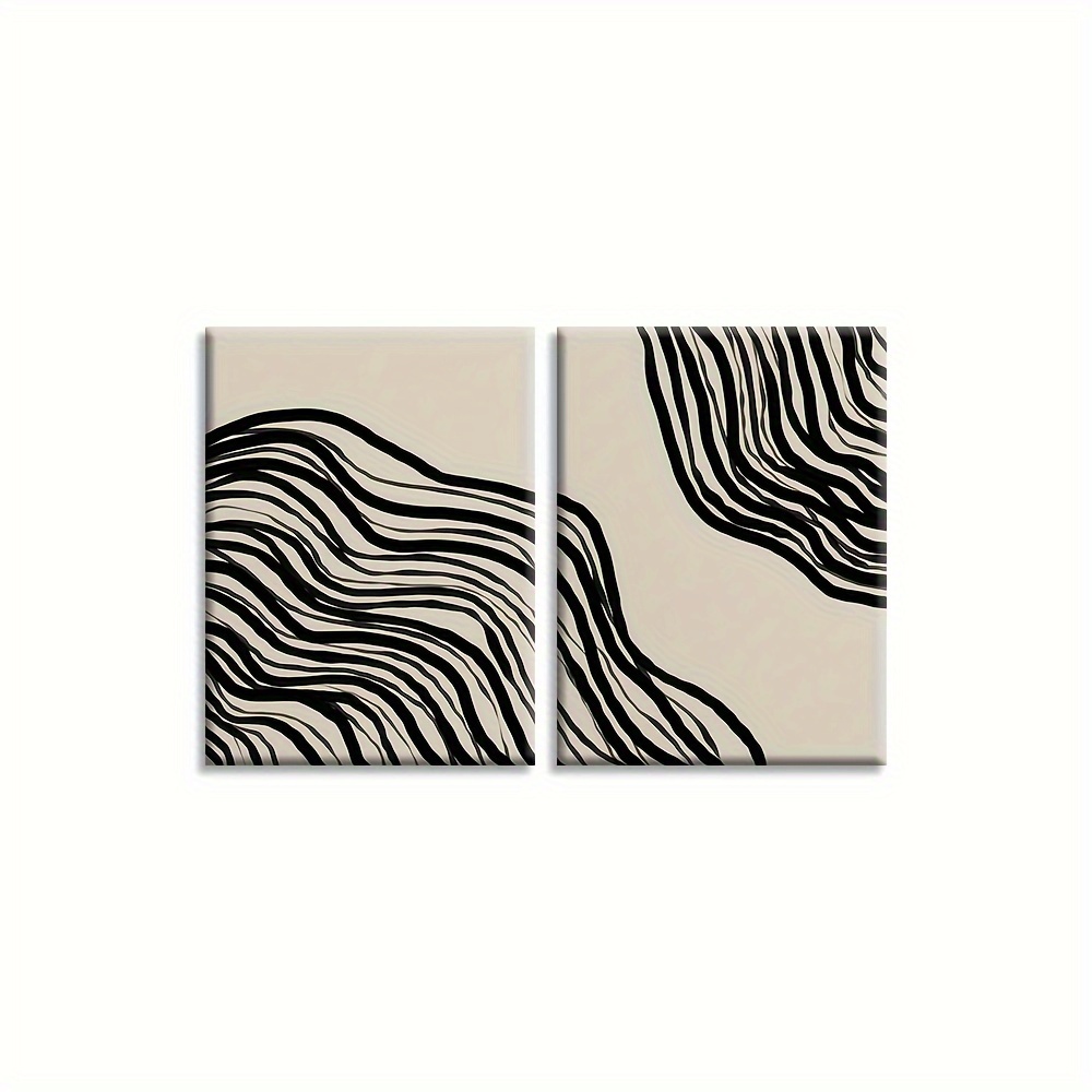 Black White Stripes In The Style Of Fell Zebra. Abstract Striped