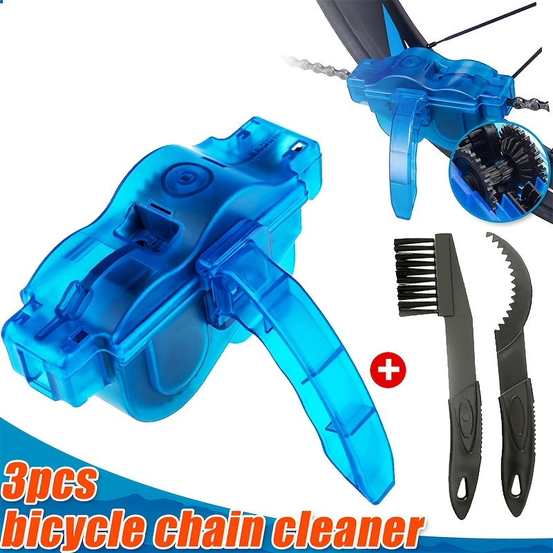 Bicycle Red Chain Cleaner Bike Chain Cleaning Tool Cycling Scrubber Washer  Tool Mountain Bike Washing Kit Bicycle Accessories