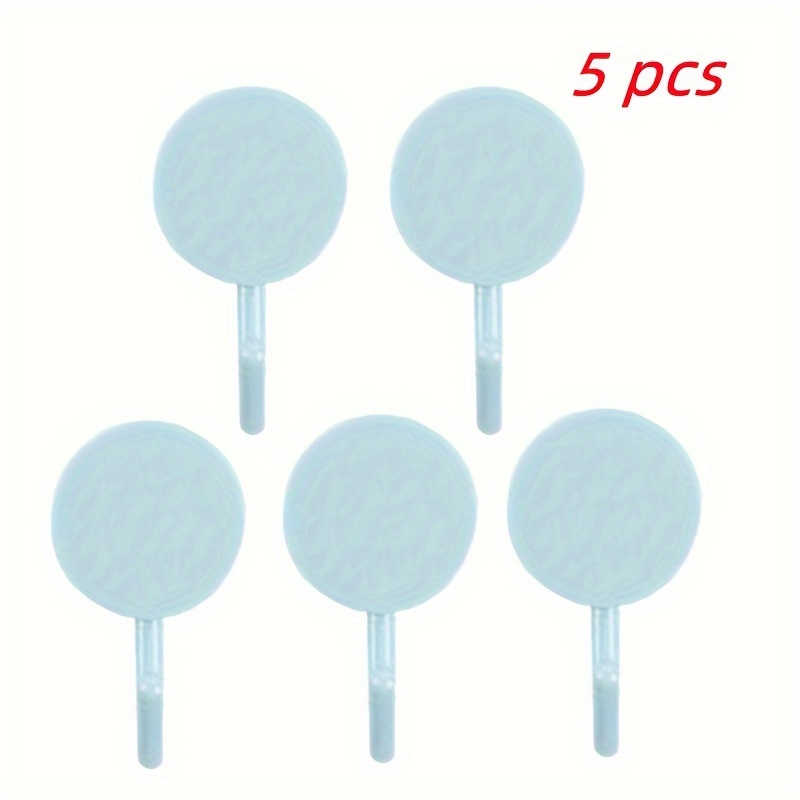 5pcs/pack Bathroom Transparent Traceless Hook, Strong Adhesive, No
