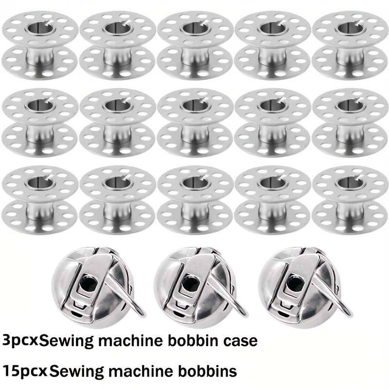 Sewing Machine Bobbins And Bobbin Case Kit, Metal Sewing Bobbins For Sewing  Machine, Sewing Machine Accessories ( Bobbons+ Bobbin Cases/ Bobbins+  Bobbin Case) - Temu Sweden