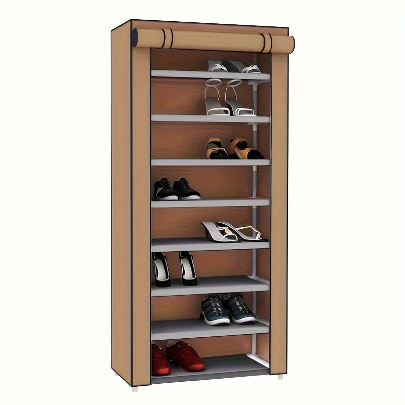 Multi-layers Portable Shoe Rack, Vertical Shoe Rack With Dustproof Cover,  Home And Dorm Entryway Shoe Storage Cabinet, Suitable Shoe Organizer For  Entrance, Bedroom, Dormitory, Closet - Temu