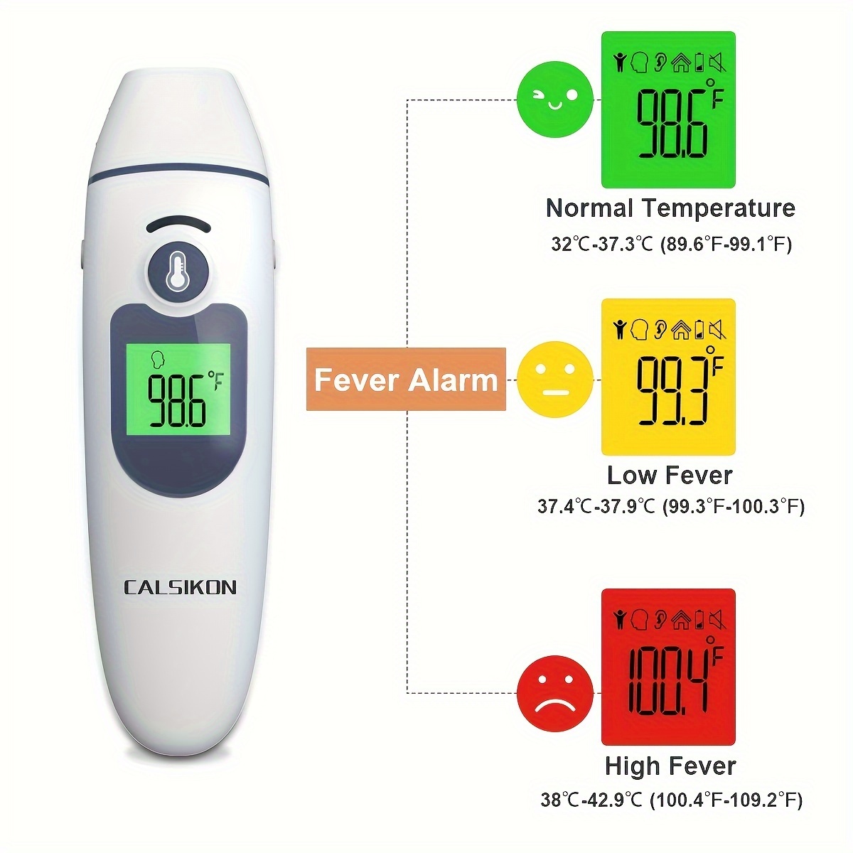 Thermomètre numérique sans contact pour le front température - Temu France