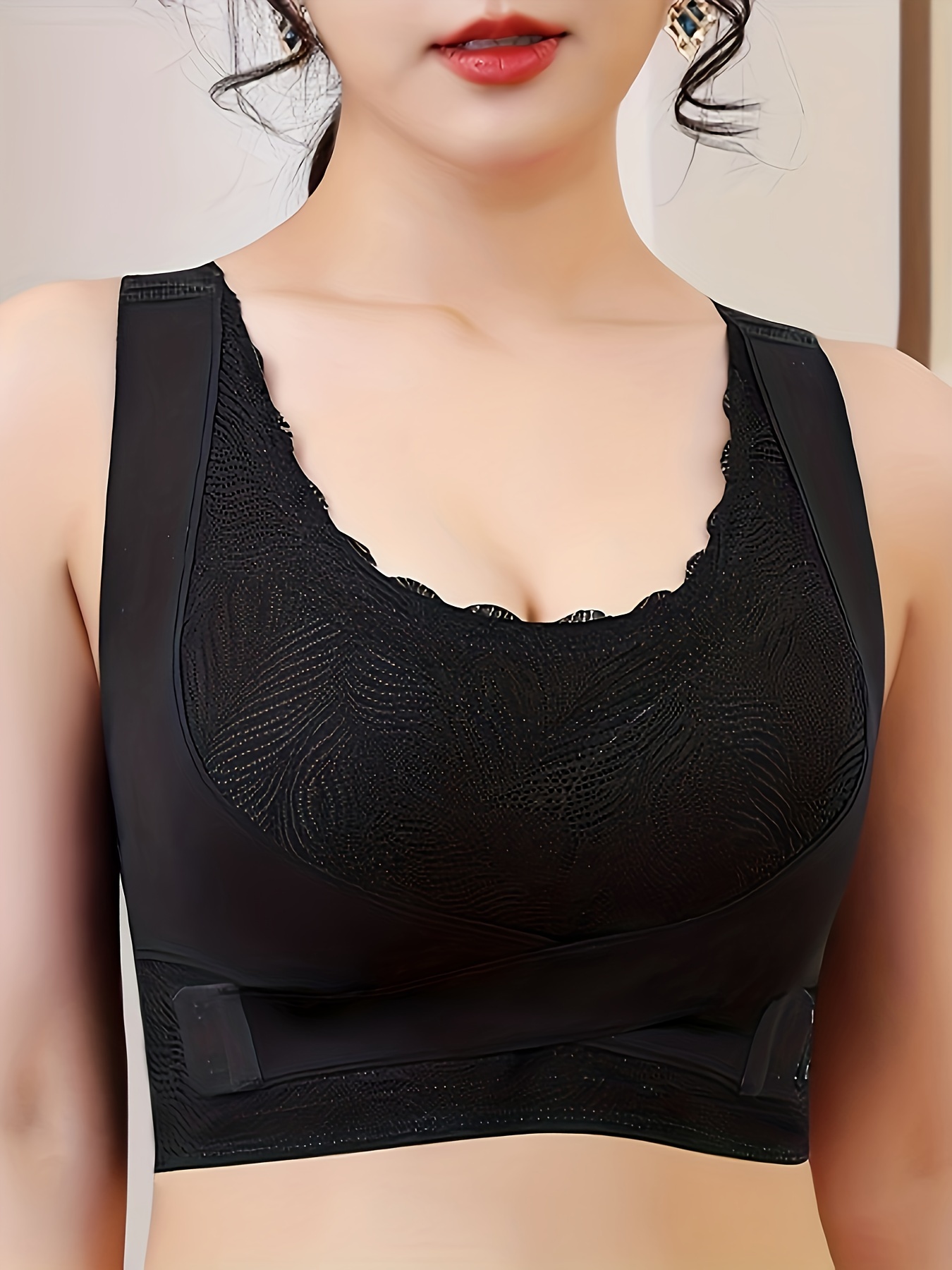 SZXZYGS Underoutfit Bras for Women Classic Lace Women's Wireless