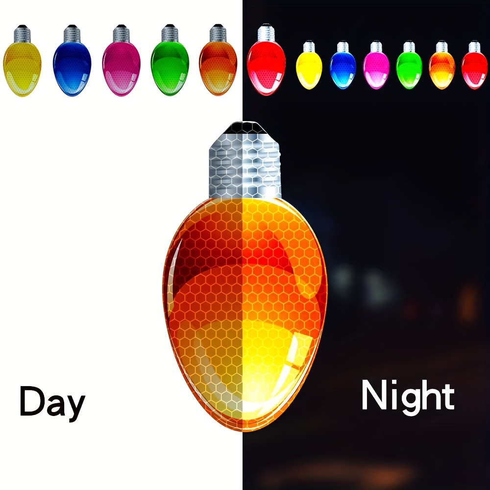 1 Set Of Reflective Magnetic Stickers In The Shape Of Light Bulbs,  Honeycomb Grid Soft Magnetic Luggage Compartment Body Stickers, Car Magnet  Decoration, 12 Light Bulb Shaped Stickers+6 Electric Wire Light Bulbs