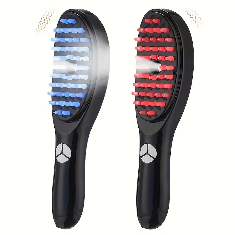 Electric Vibration Massage Hair Brush Blue and Red Light Hair