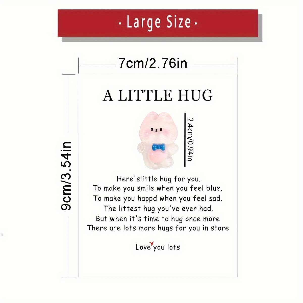 Cute Mermaid And Rabbit Couple Hug Cards Encouraging Pocket - Temu