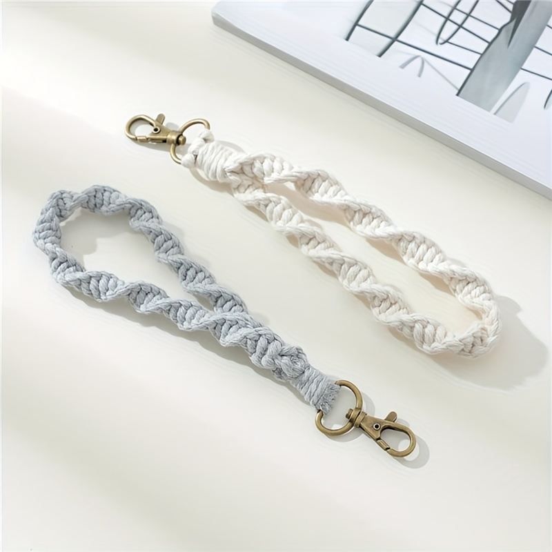 MACRAME Twisted Wristlet Keychain 