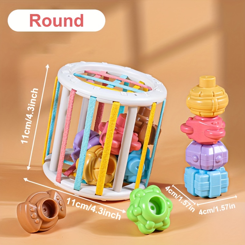 Montessori-Spielzeug Baby-Sensorik-Formsortierspiel Bunter Würfel Und 6  Stück Multi-Sensorik-Form-Früherziehung Baby-Form-Farbdiskriminierung