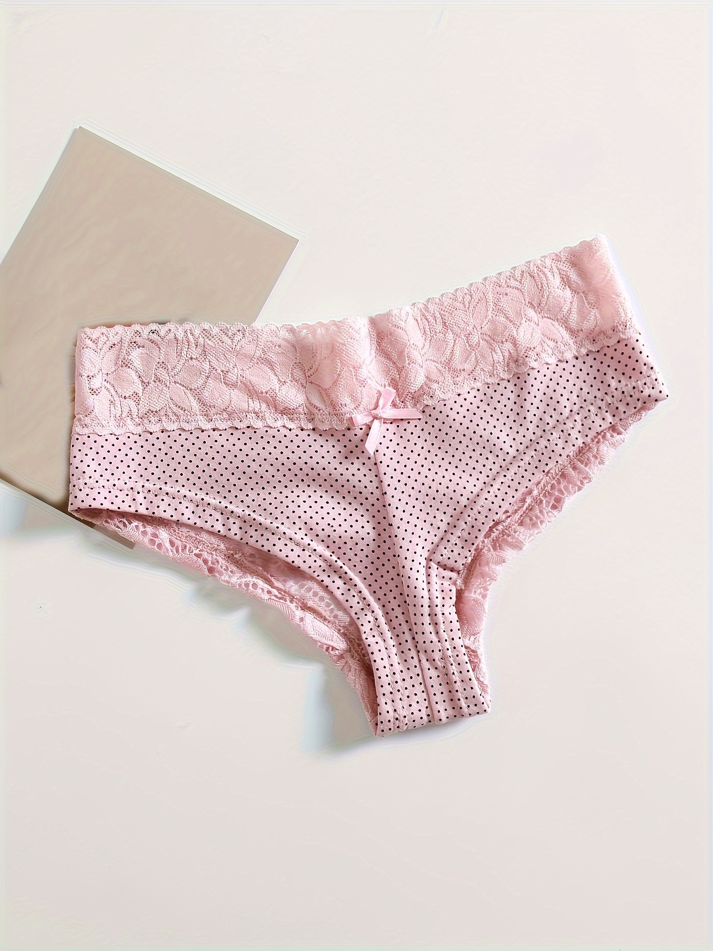 Pink Lace Hipster Panty By Estonished