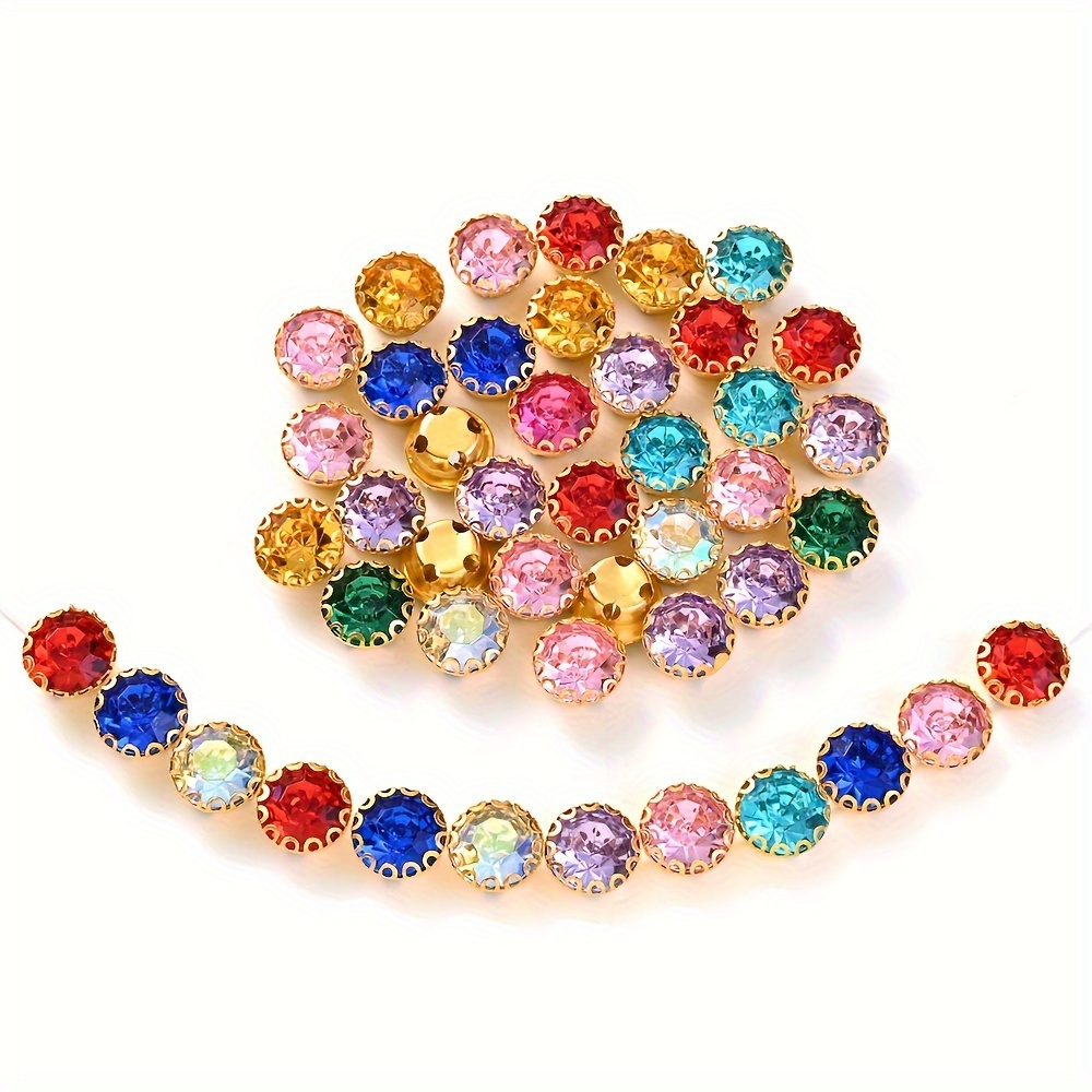 Mixed Shapes Glass Rhinestones Sew on Crystal Gems Flatback for Jewelry  Crafts Clothes Shoes - style 2 