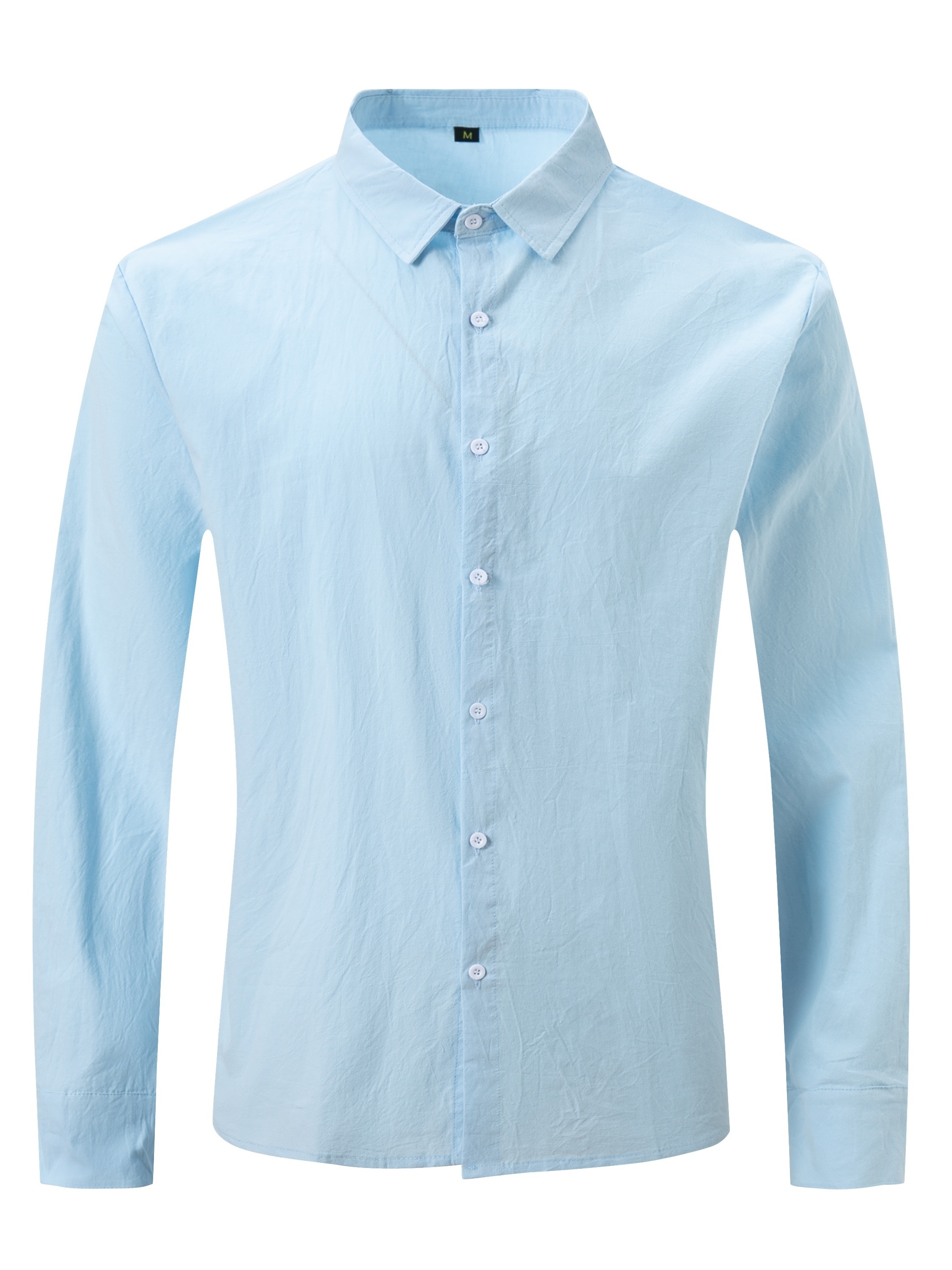 Light Blue Color Blended Linen Shirt For Men's