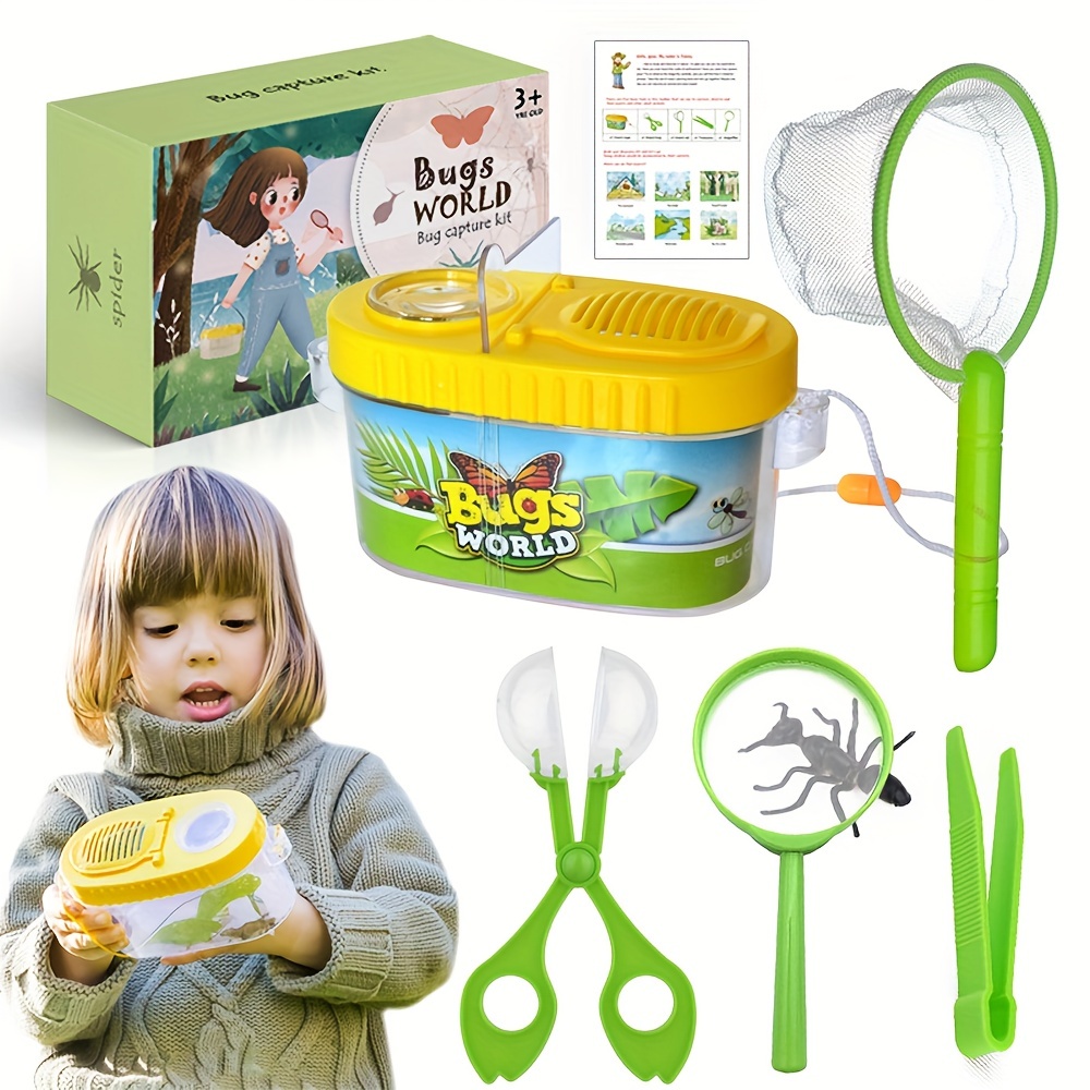 STEM Life - Kit para atrapar insectos, kit de exploración para recoger  insectos, juego de exploración al aire libre para niños, con red para  atrapar
