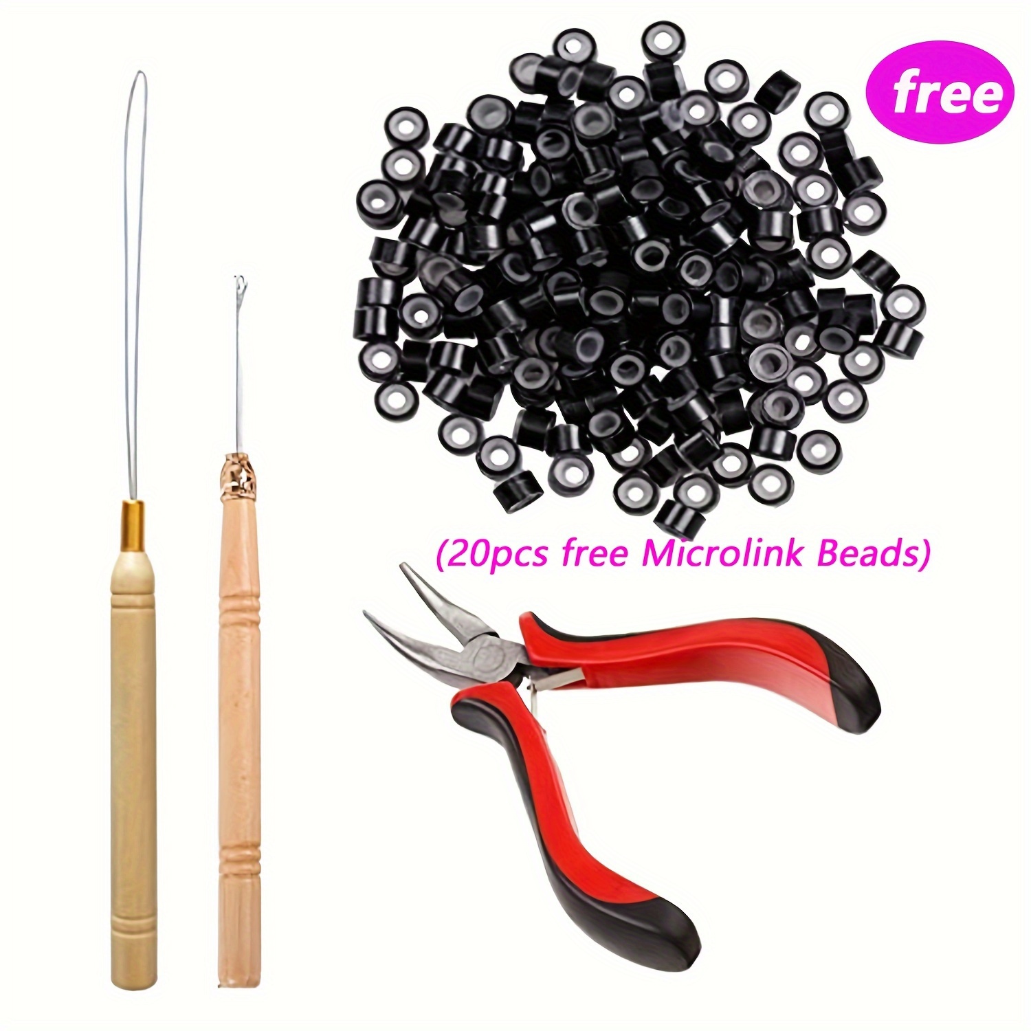 Silicone Rings Bead/professional Hair Extension Tool Kit - Temu