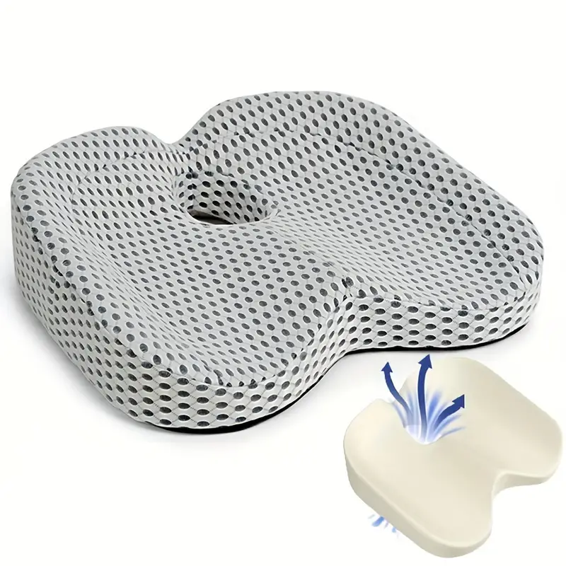 Memory Foam Seat Cushion - Non-slip Sciatica & Back Pain Relief - Perfect  For Computer Desk & Driving! - Temu