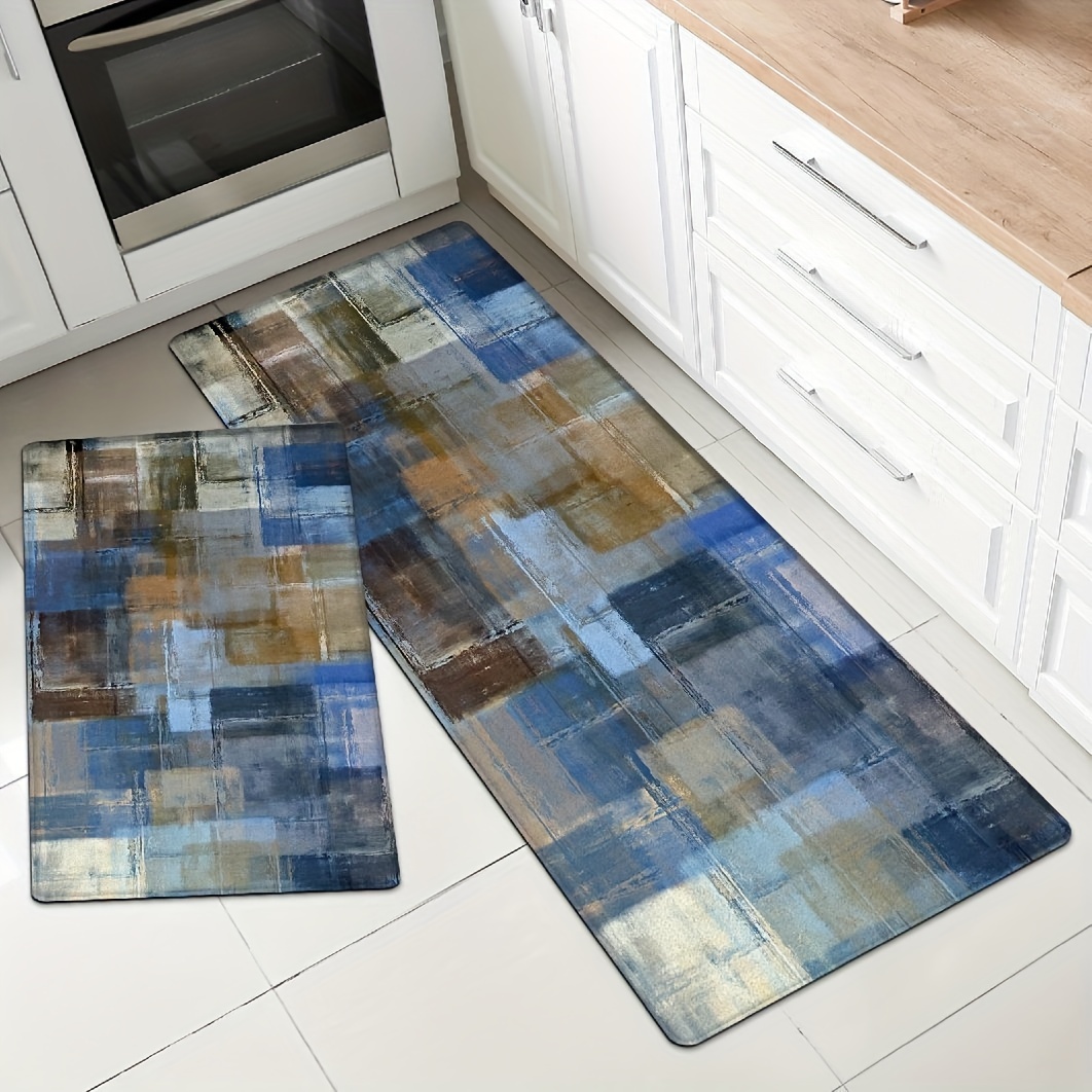 1pc Kitchen Mat Cushioned Anti Fatigue Rug 17.3x28 Waterproof