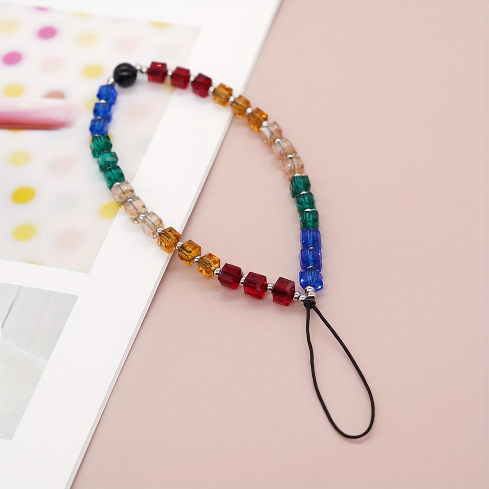 Phone Charm Crystal Beads Lanyard Mobile Telephone Chains - Temu