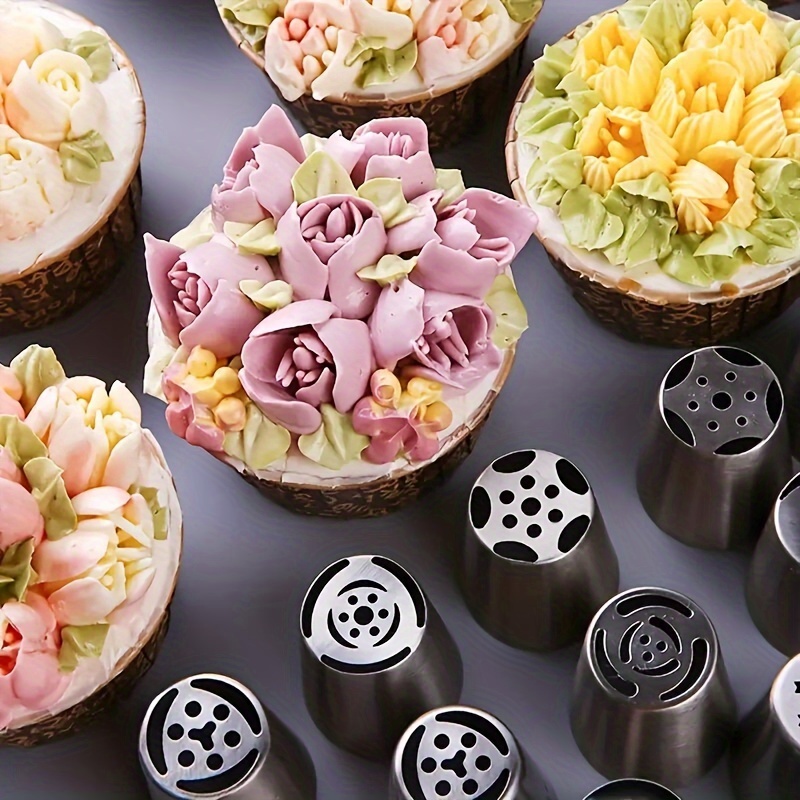 

13pcs, Stainless Steel Spout For Cupcakes And Cake Decoration - Easy And Elegant Way To Add Flair To Your Baked Goods For Restaurant/food Truck/bakery Eid Al-adha Mubarak