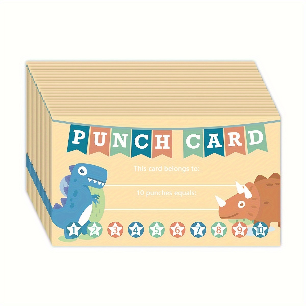 50 Pezzi/pacchetto Cartoon Fun Punch Card Carta Ricompensa - Temu Italy