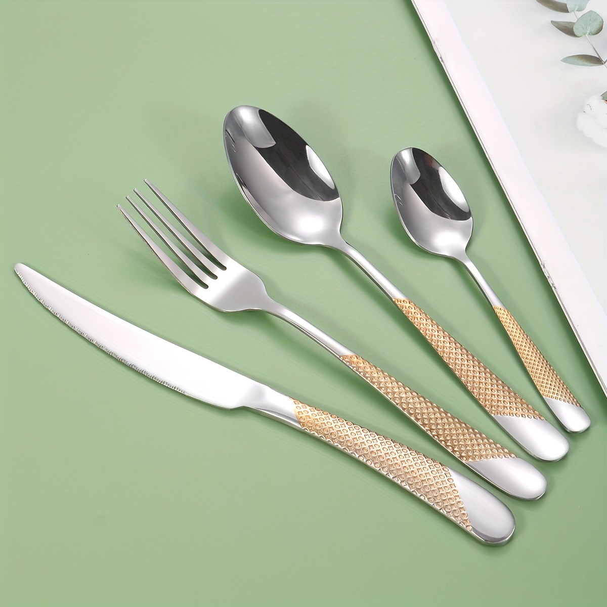 Eating Utensils Restaurant Hotel Flatware Set 4 Pieces Tableware Cutlery  Spoon Dinner Fork Knife - China Fork and Spoon price