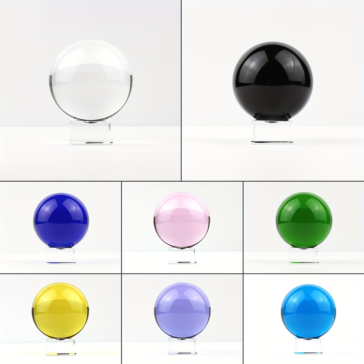 Véritable boule de cristal Feng shui 2cm - Porte-bonheur FS & Déco d'Asie/ Cristaux à facettes - Magie d'Asie