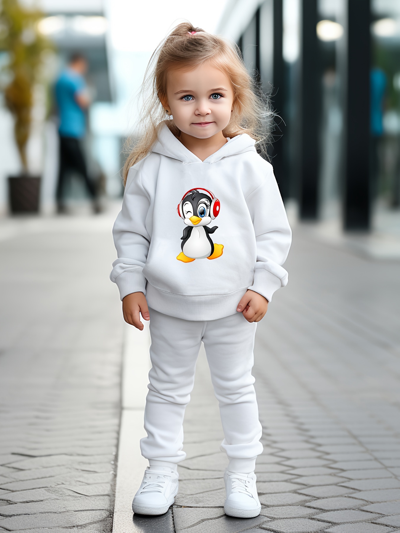 oeryui girls/boys cartoon penguin print hooded pullover Temu