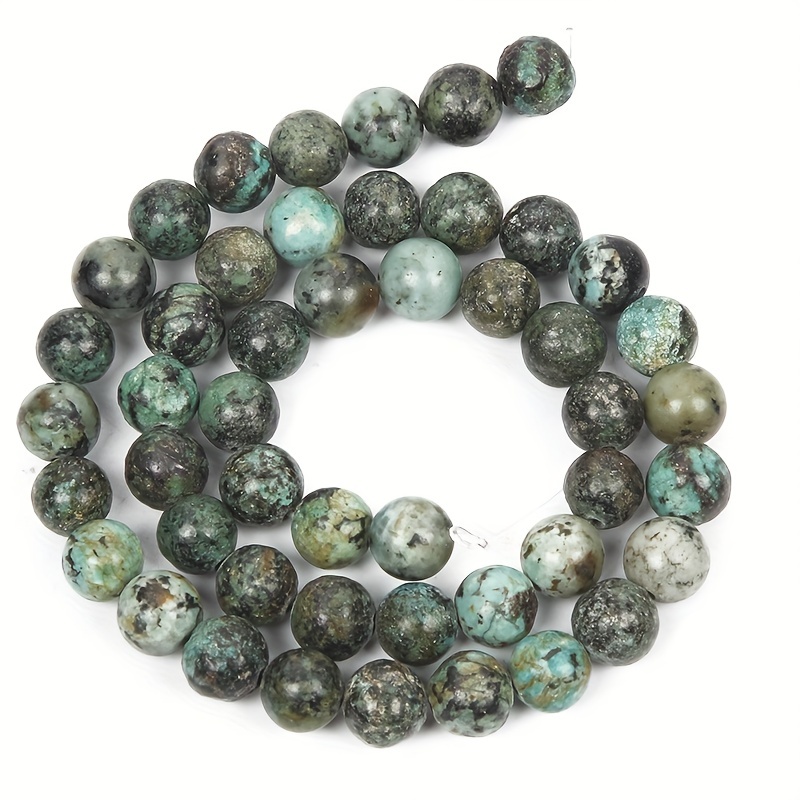 Natural Stone South African Turquoise Beads Round Loose - Temu