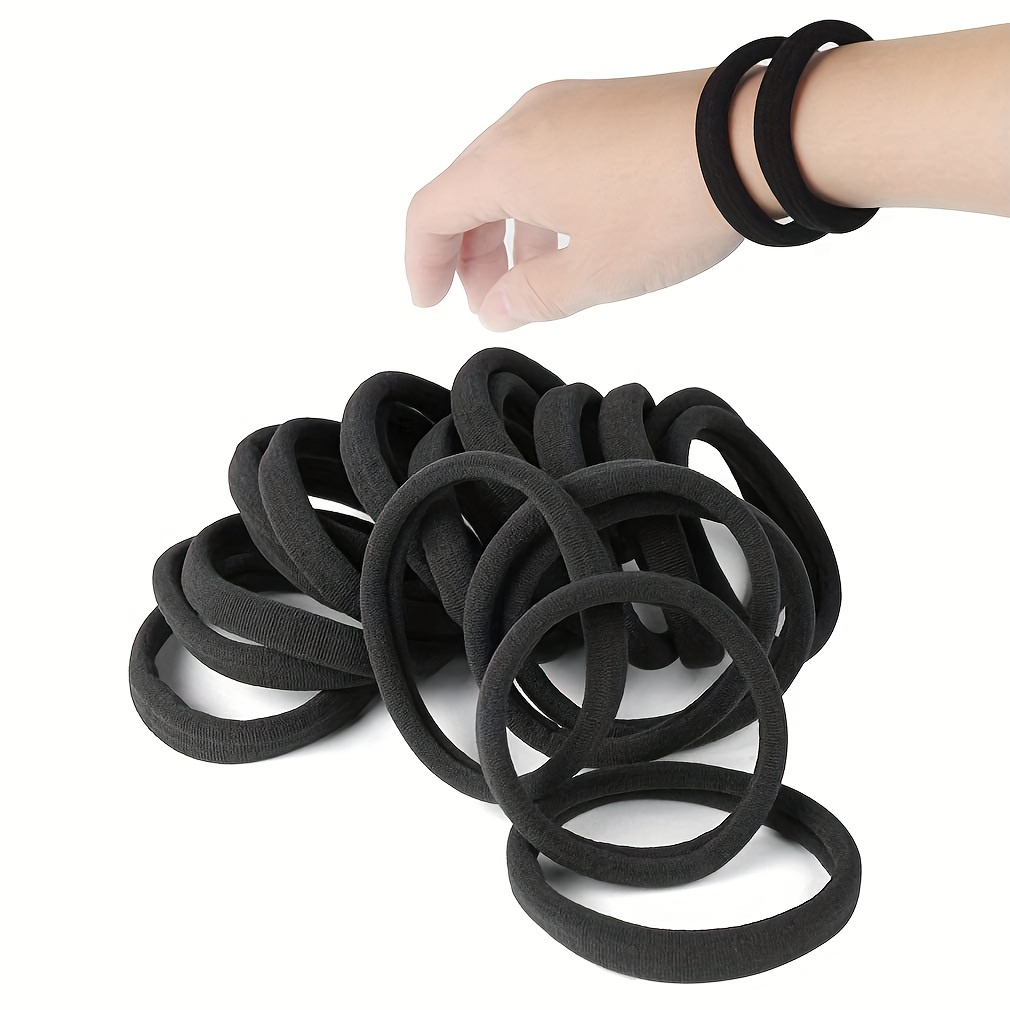 20pcs Soft Comfortable Non-damaging Thickened Invisible Hair Ties, Suitable For Women And Long-haired Ladies Ponytail Holders
