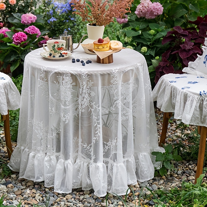 Tovaglia rotonda floreale in stile europeo Tovaglia elegante Copertina  Wedding Decor Yj51-3