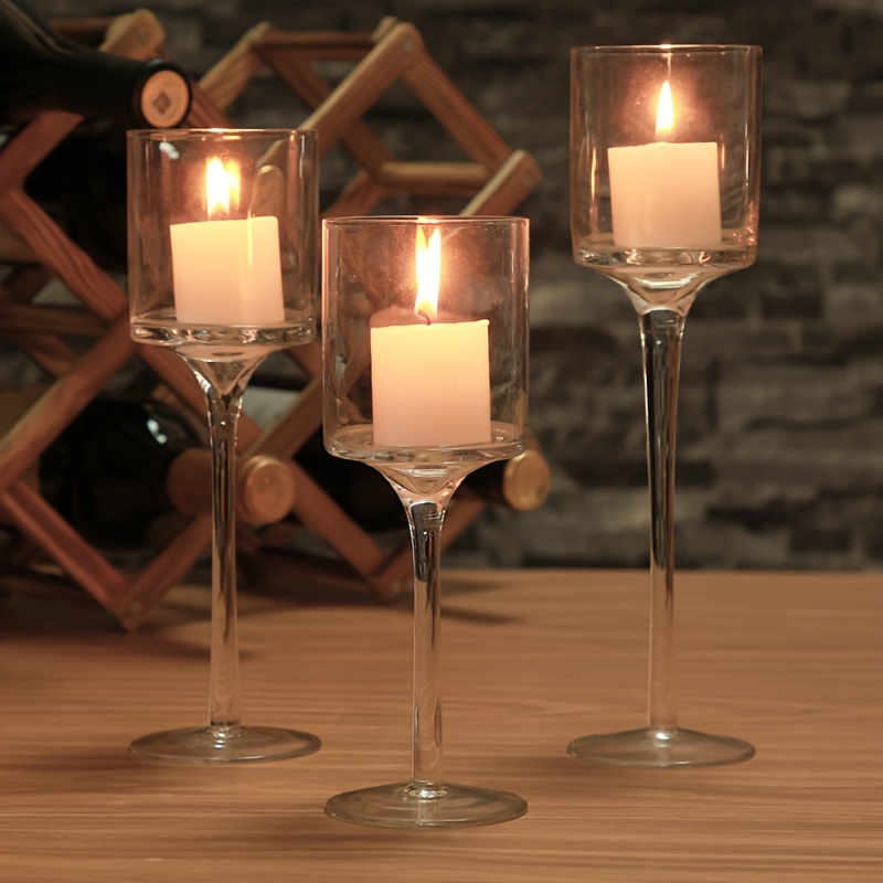Glass Candle Holder Tea Light Candle Holders tall Tealight - Temu