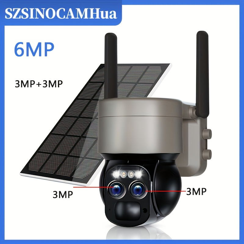 [Zoom óptico 5X y audio bidireccional] Cámara de seguridad PTZ inalámbrica  al aire libre, cámara de videovigilancia Zoom, cámara WiFi PTZ de 3MP para