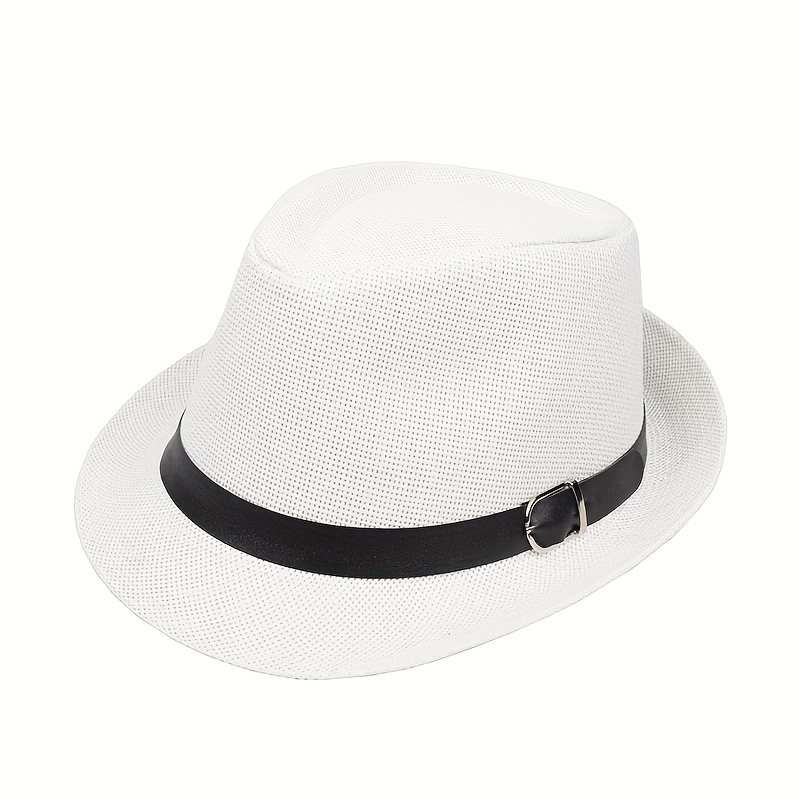 Sombrero de paja para hombre de mediana edad, sombrero de paja