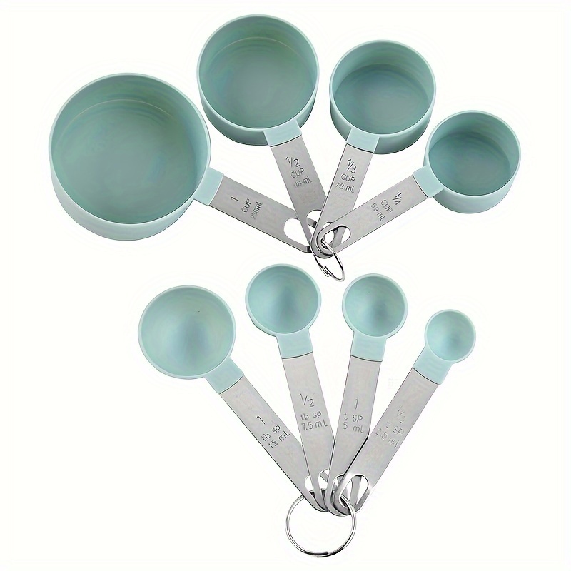 Measuring Cups And Spoons Stackable Stainless Steel Handle - Temu