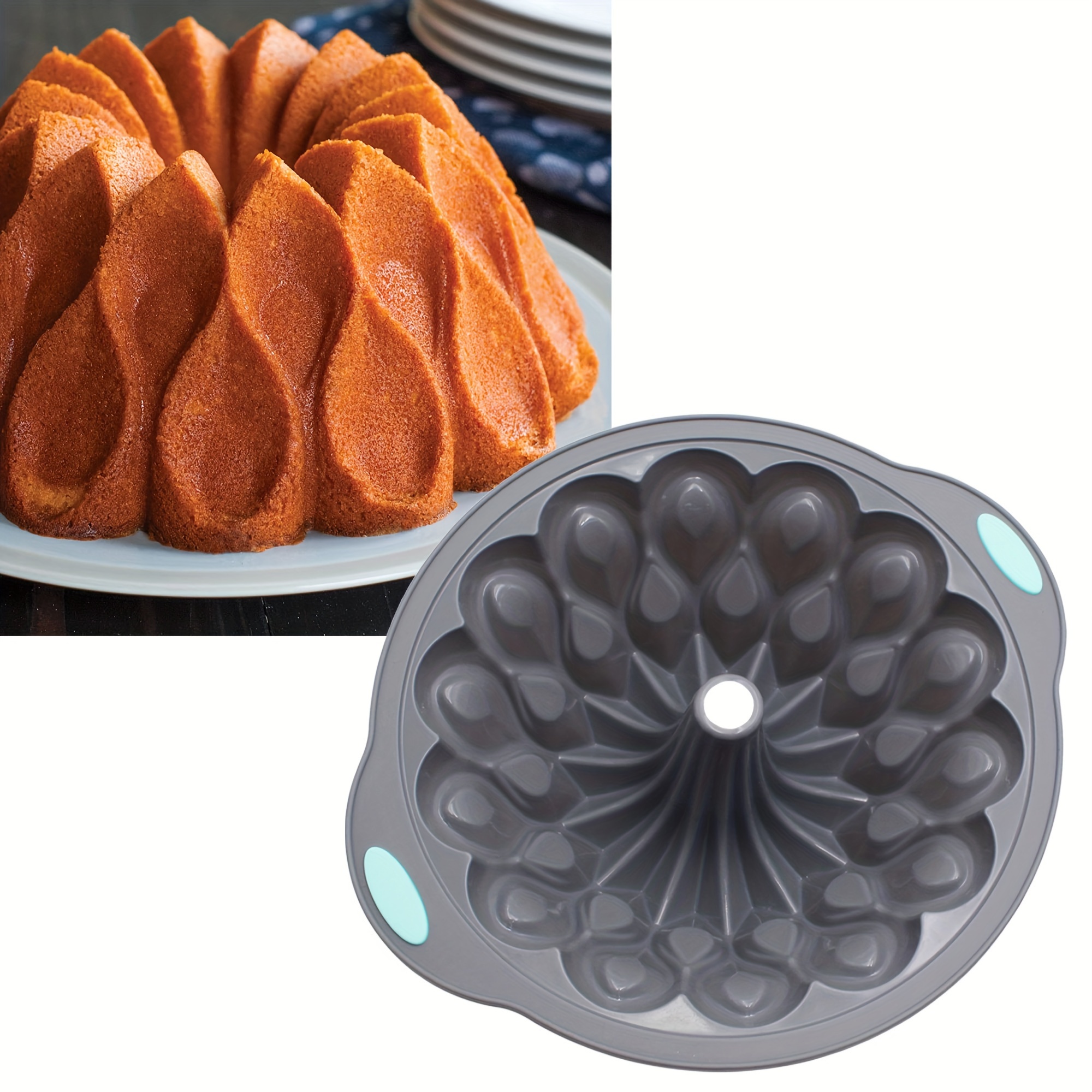 Silicone Bunte Pan Nonstick Fluted Tube Cake Pans For Baking - Temu