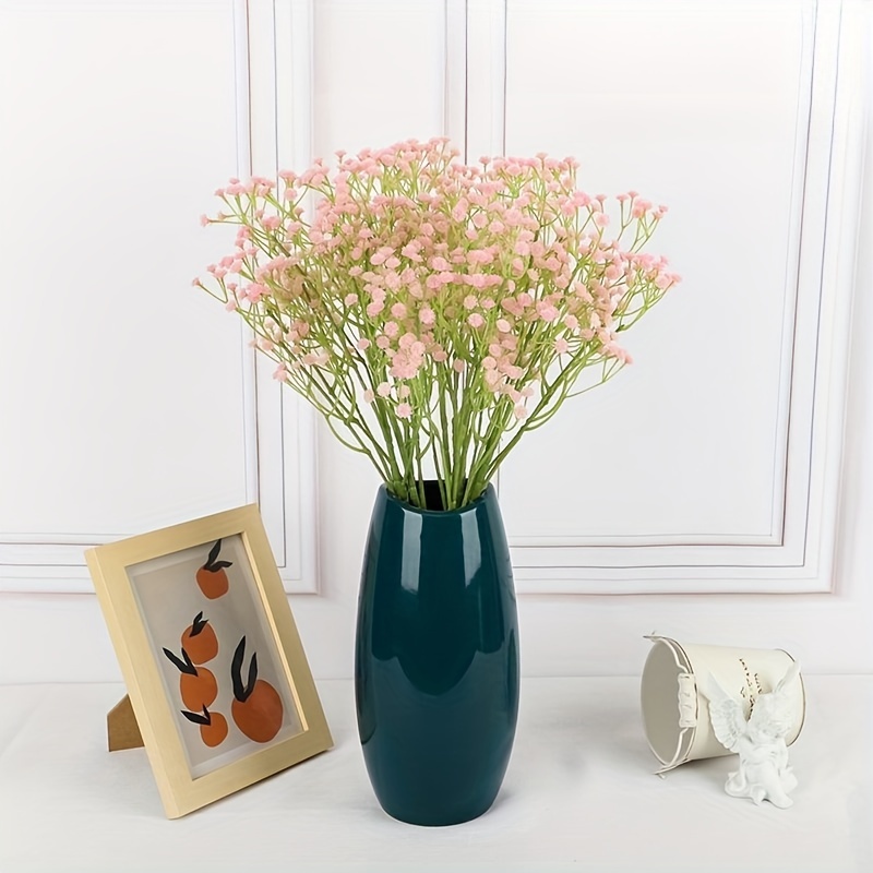 5PCS Long Stem Artificial Baby Breath Flowers Fake Real Touch Gypsophila  for Home Office Indoor