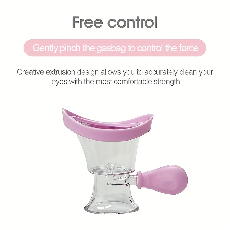 Portable Eye Washer Cup Manual Air Pressure Silicon Cleaning Tool