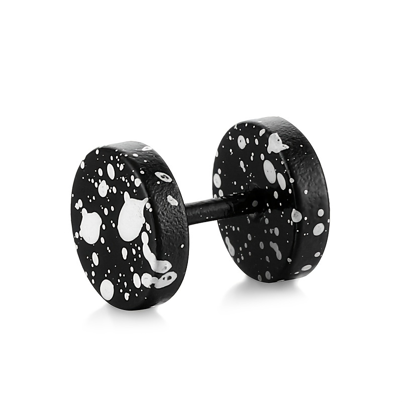 Colorful Painted Barbell Stud Earrings