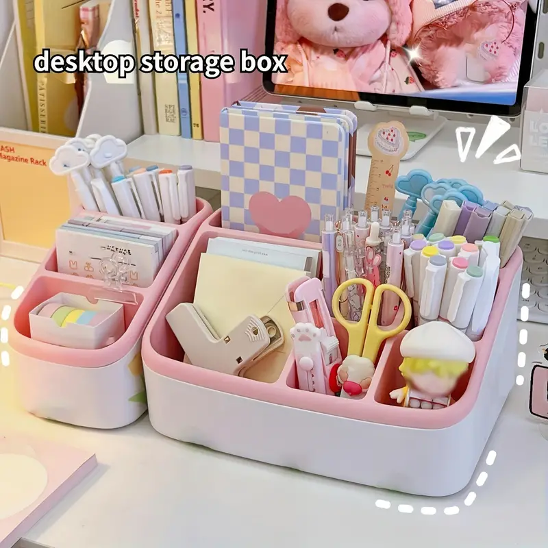 Cute Desk Organizer Set: Dressing Table Organizer Makeup - Temu