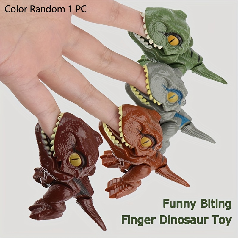 Modèle de dinosaure mordant les doigts, jouets articulations mobiles,  Simulation de Mini dinosaures pour enfants, jouet éducatif, cadeaux