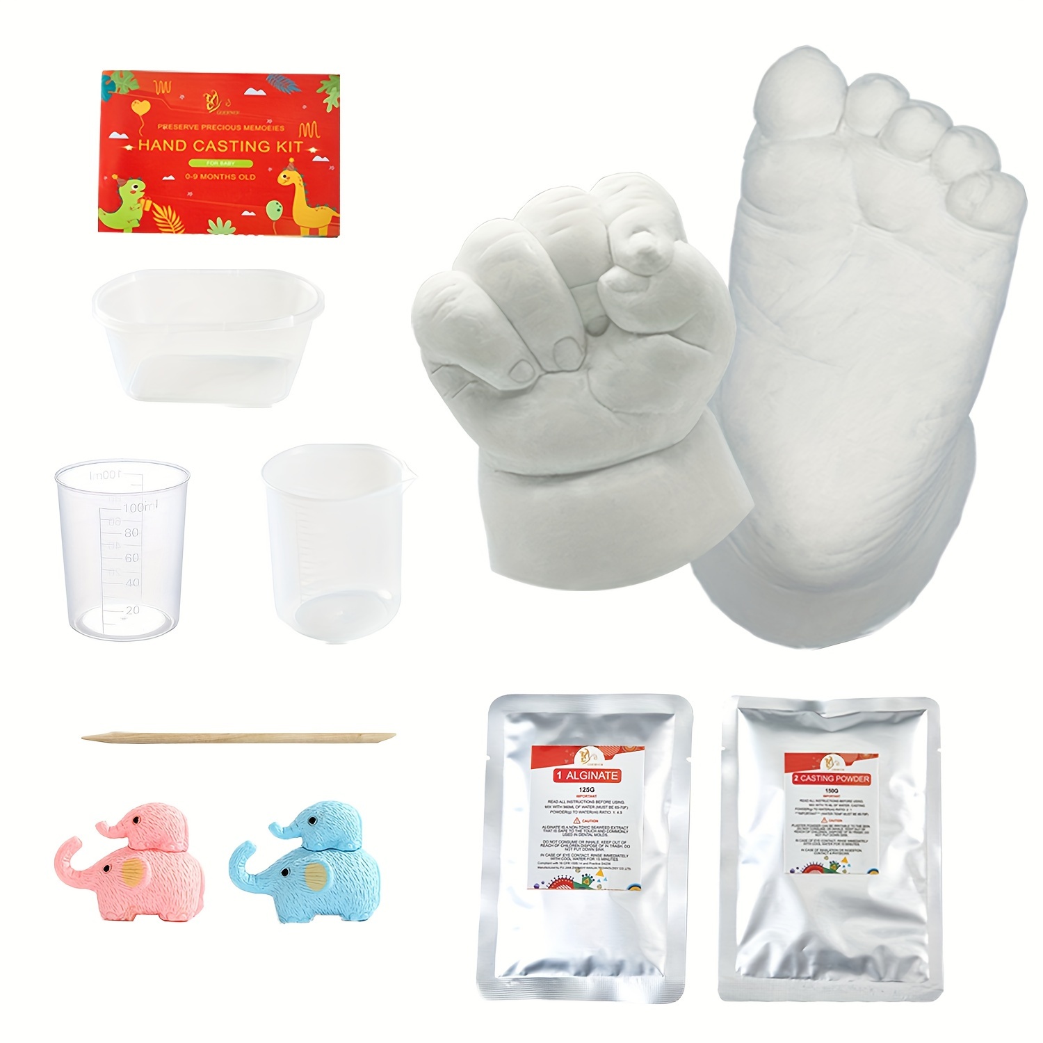 Baby Keepsake Hands Casting Kit  Plaster Hand Molding Kit For