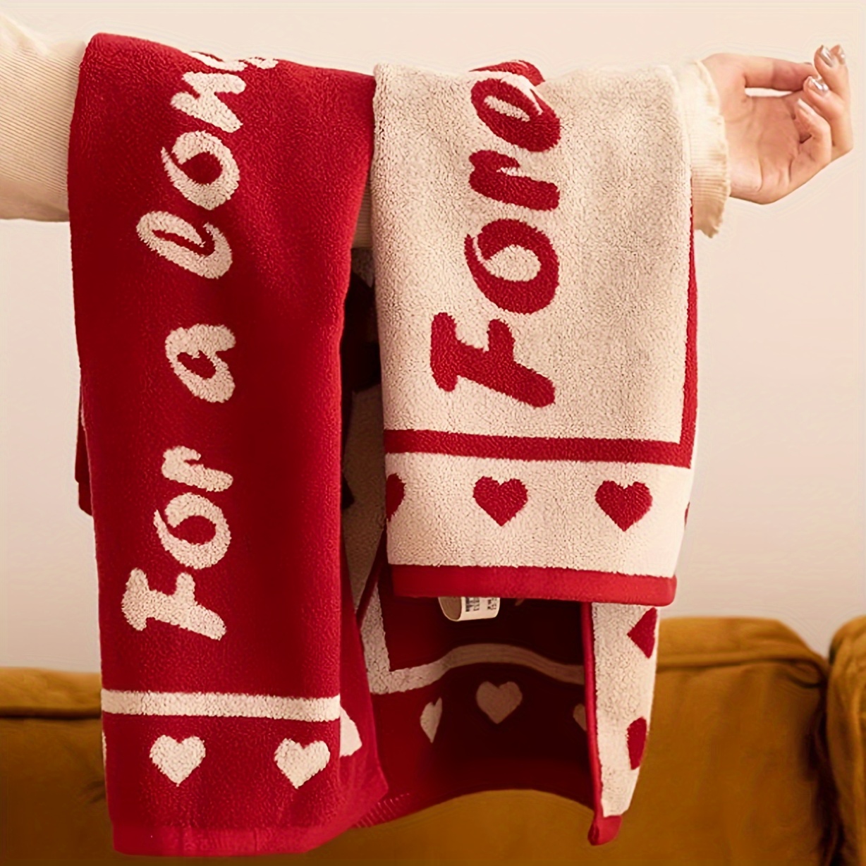 Soft And Absorbent Heart Towel Perfect For Bathing And - Temu