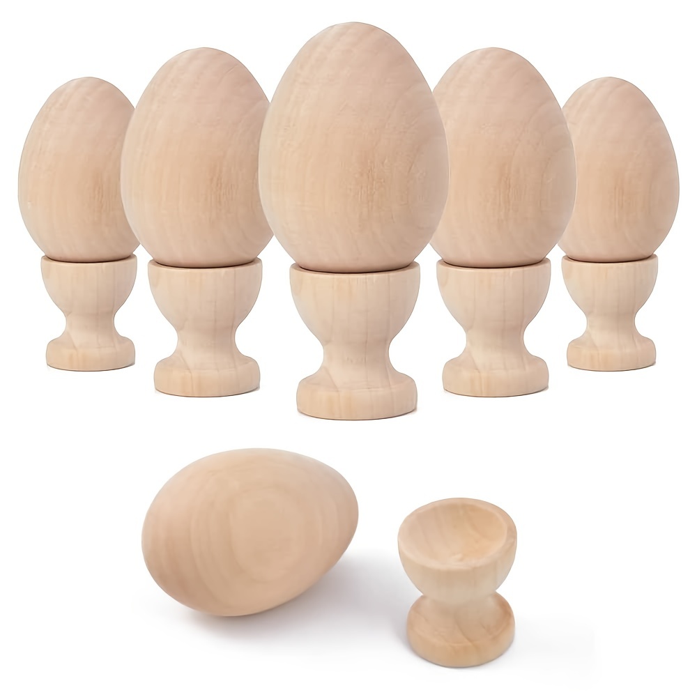 Set 6 Uova Giocattolo in Legno per Bambini