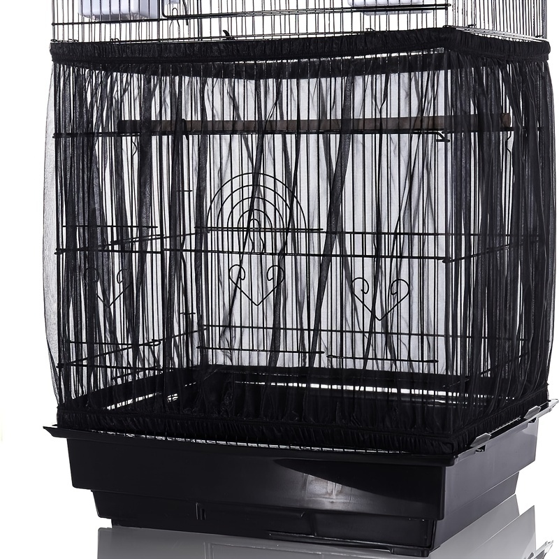 Bird Cage Net Cover, Stretchy Skirt Birdcage Net Cover For Parrot  Enclosures, Light And Breathable Fabric, Prevent Scatter And Mess