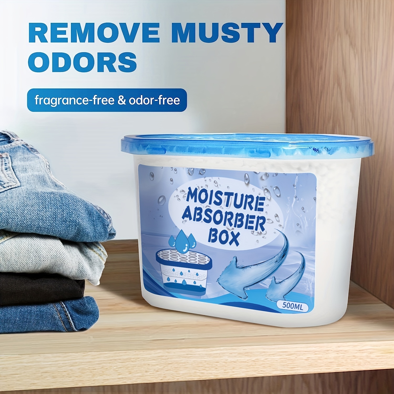Moisture Absorber boxes (6 Pack), SUNLL Odor Eliminator Moisture Absorber,  Dehumidification box, Humidity Absorber Attracts Extra Moisture from Your  Wardrobe, Bathroom, Closet, Bedroom, Kitchen & Study, 12.5 Oz, 600ML (Rose)  : : Home
