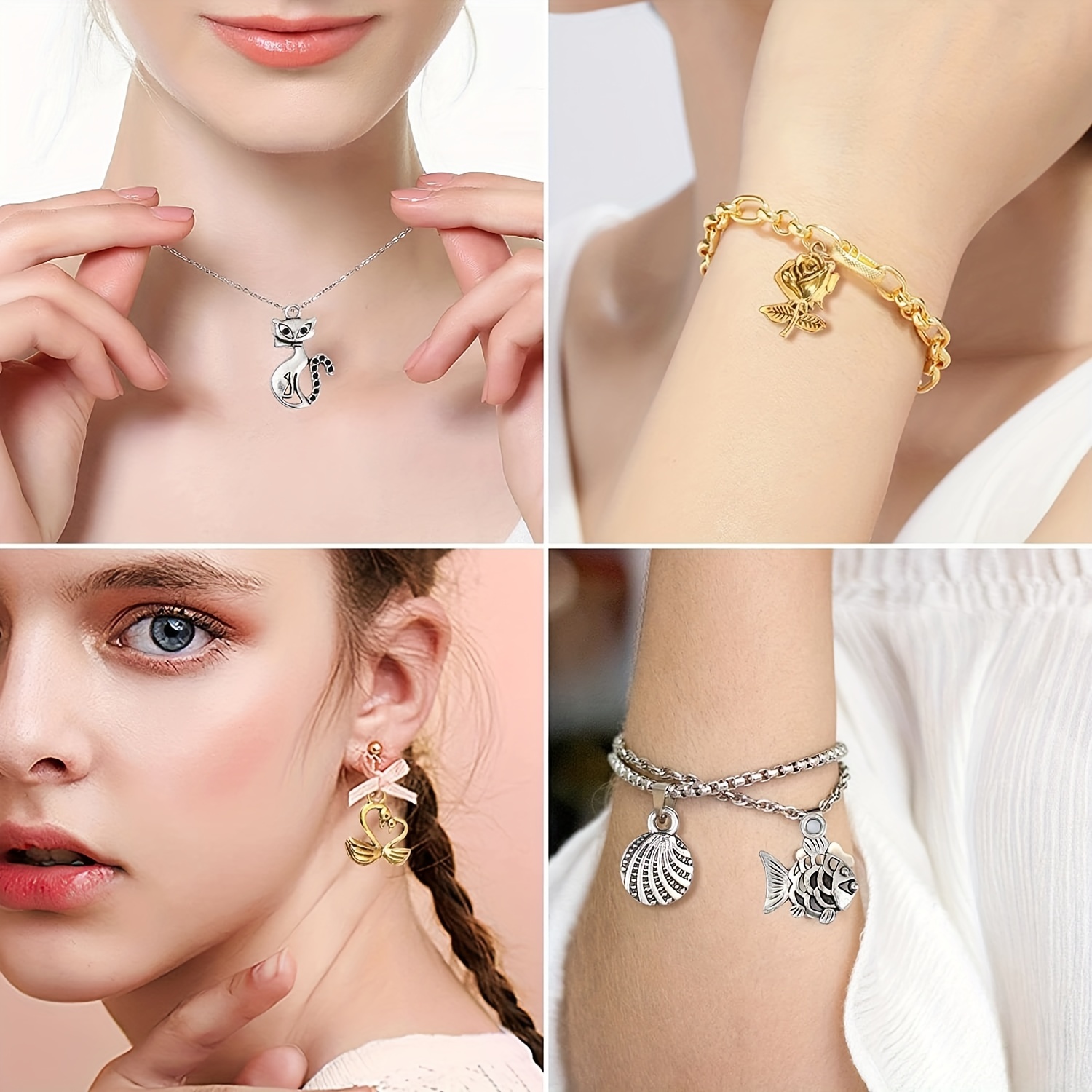 Wholesale Mix 300pcs Charms Pendant Jewellery Making Earrings Bracelets  Necklace