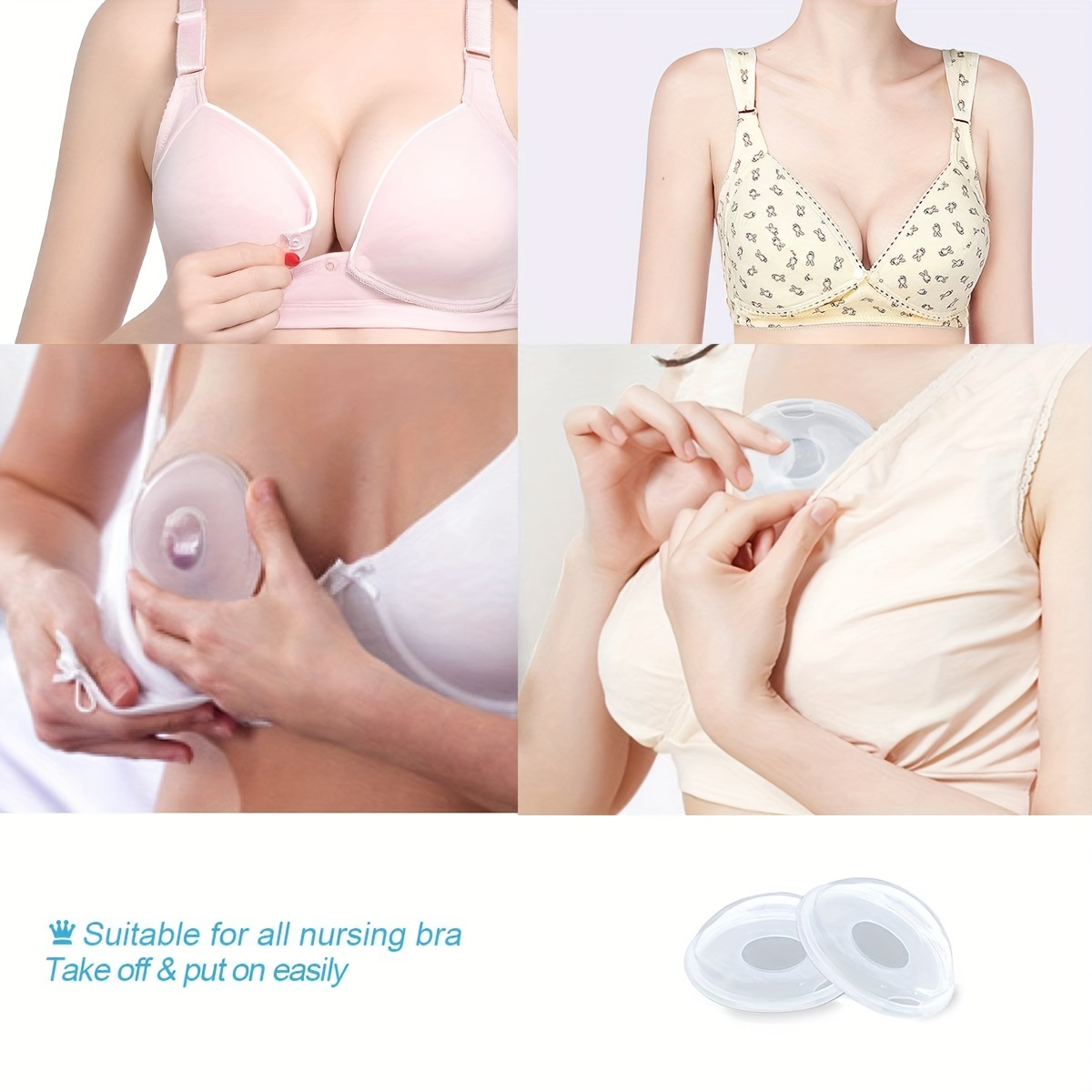 Bpa free Reusable Silicone+pp Breast Shells: Ease Nipple - Temu