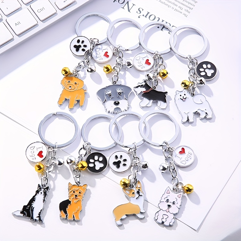Kawaii Bell French Bulldog Keychain for Women Bag Pendant Dog Keychains Men  Car Key Ring Couple Gift - AliExpress