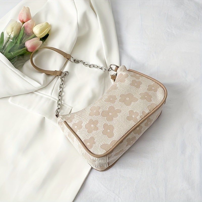 girls floral print shoulder bag trendy casual handbag zipper Temu