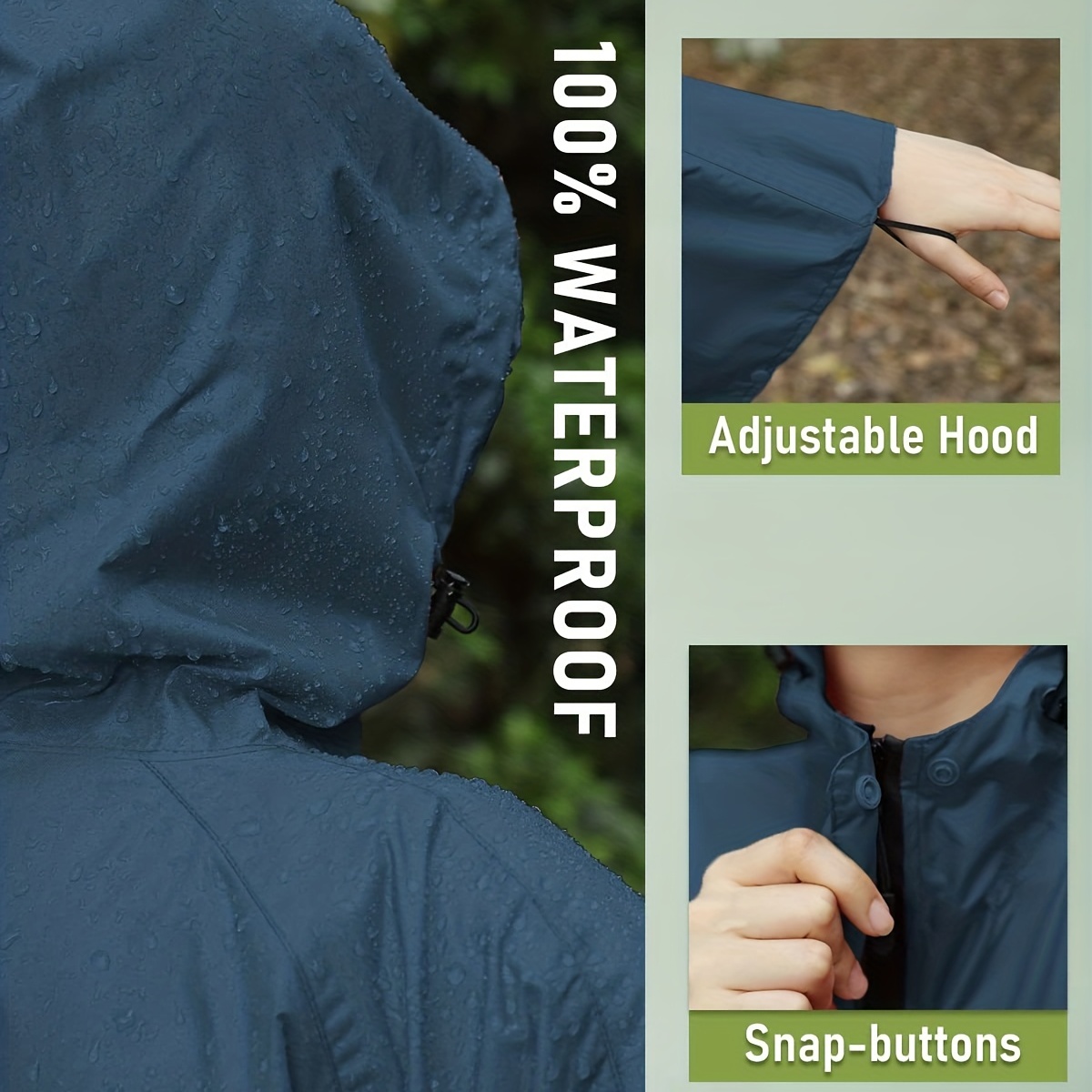 salamra Poncho de lluvia con capucha impermeable para  hombres/mujeres/adultos con bolsillo