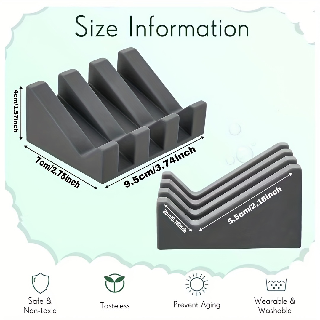 Silicone Soap Dish Self Draining Waterfall Bar Soap Holder